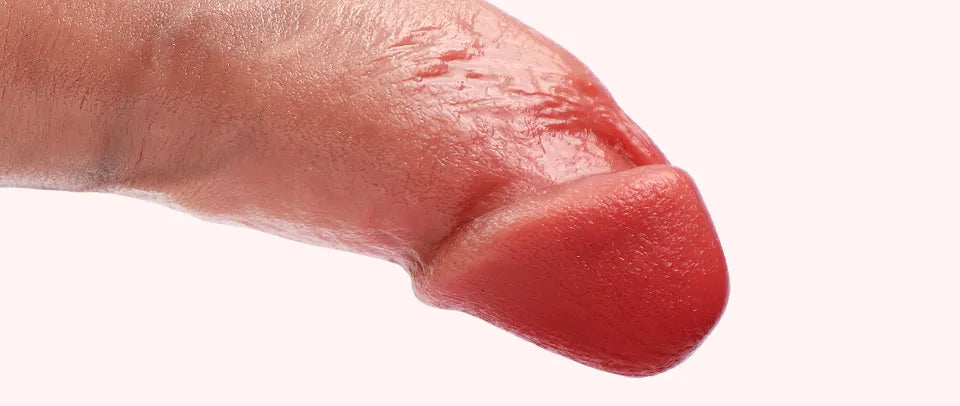 Close-up of Oppa realistic dildo tip detail