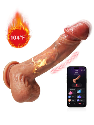 TouchReal Reno app-controlled realistic dildo with 104°F heating function — JOYHUB compatible.