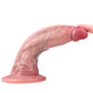 Side view of the Don realistic dildo bent into a curved position.