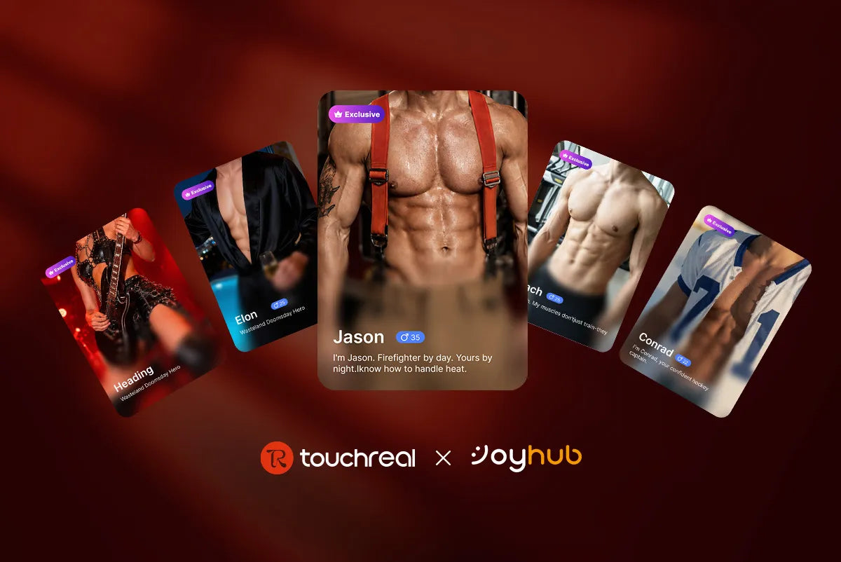 TouchReal x JoyHub AI Lover collection — meet Jason, Elon, Conrad and more. AI Fantasy characters available on JoyHub.