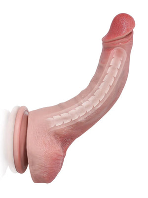 Jessie slim curved realistic silicone dildo