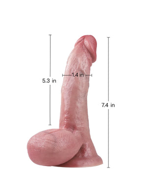 Ken realistic dildo shown with product dimensions and weight information.