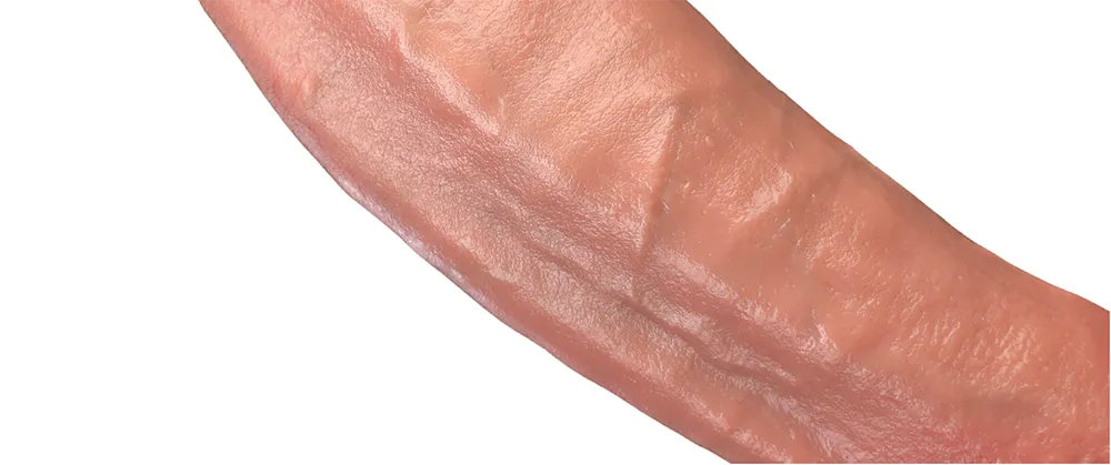 Close-up of the O-Annihilator 2077 platinum silicone texture
