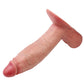 Side view of the O-Annihilator 2077 realistic platinum silicone dildo