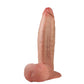 Rear three-quarter view of the O-Annihilator 2077 realistic dildo with balls