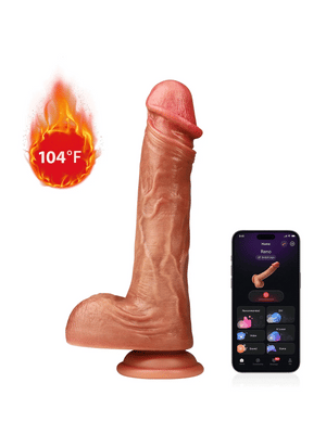TouchReal Reno app-controlled realistic dildo with 104°F heating function — JOYHUB compatible.